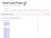 Screenshot des Blogs Stadt Land Fluss online