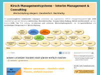 Screenshot des Blogs Kirsch Managementsysteme Interim Management & Consulting