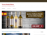 Screenshot des Blogs Terras Gauda Weine