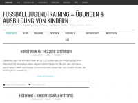 Screenshot des Blogs Kinderfußball Infoblog