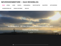 Screenshot des Blogs Neverseenbefore – das Reiseblog