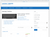 Screenshot des Blogs Gaming Tastatur Tests