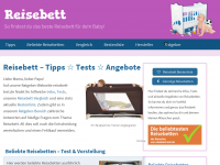 Screenshot des Blogs Reisebett