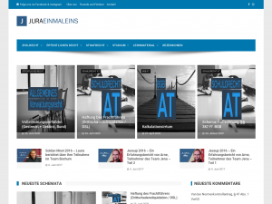 Screenshot des Blogs Juraeinmaleins – Gemeinsam das Studium bewältigen