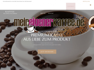 Screenshot des Blogs Rund um Kaffee