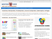 Screenshot des Blogs MisterGeiz – hier lacht das Sparschwein
