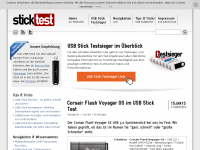 Screenshot des Blogs USB Stick Testportal