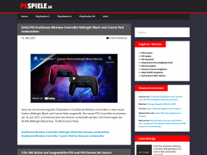 Screenshot des Blogs PSspiele.de
