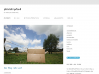 Screenshot des Blogs pfridolinpferd – ein Pferd geht seinen Weg.
