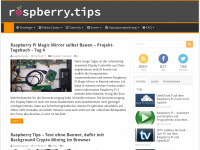 Screenshot des Blogs Raspberry.Tips
