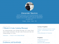 Screenshot des Blogs Alexander Naumov – Webblog