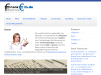 Screenshot des Blogs finanzello – Geld verwalten, Geld anlegen, Geld sparen