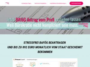 Screenshot des Blogs StudierenPlus.de