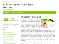 Screenshot des Blogs Diätplan kostenlos