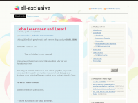 Screenshot des Blogs all-exclusive.net
