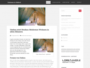 Screenshot des Blogs Umbauen in Südtirol