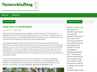 Screenshot des Blogs Naturschlafblog