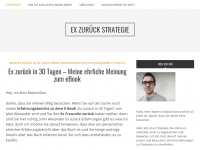 Screenshot des Blogs Ex zurück in 30 Tagen