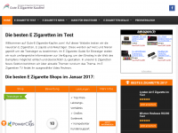 Screenshot des Blogs Gute E-Zigarette für E-Dampfer