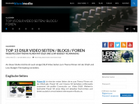 Screenshot des Blogs .:blendmedia.de – Video DSLR Blog