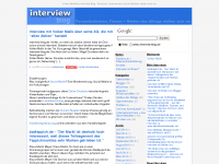 Screenshot des Blogs Interview-Blog