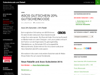 Screenshot des Blogs Gutscheincode und Rabatte