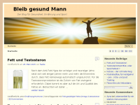 Screenshot des Blogs Bleib gesund Mann