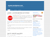 Screenshot des Blogs myeee.wordpress.com
