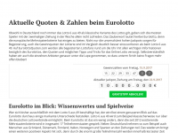 Screenshot des Blogs Lottoquoten vom Eurolotto