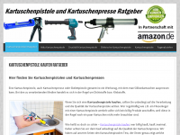 Screenshot des Blogs Kartuschenpistole Kaufen Ratgeber