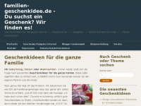 Screenshot des Blogs Familien-Geschenkidee.de – Du suchst ein Geschenk? Wir finden es!