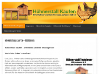 Screenshot des Blogs Hühnerstall Ratgeber