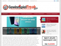 Screenshot des Blogs Gewinnspiele Aktuell