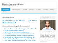 Screenshot des Blogs Haarentfernung für Männer