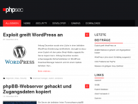Screenshot des Blogs phpsec