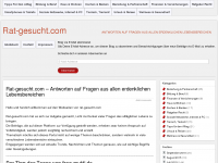 Screenshot des Blogs Rat-gesucht.com – Der Ratgeber Blog
