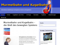 Screenshot des Blogs Murmelbahn. Kugelbahn und Murmeln