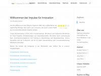 Screenshot des Blogs Impulse für Innovation