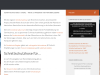 Screenshot des Blogs Infos zu Schnittschutzkleidung