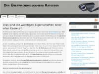 Screenshot des Blogs Der Überwachungkamera Ratgeber