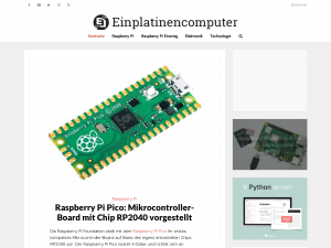 Screenshot des Blogs Einplatinencomputer