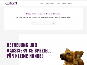 Screenshot des Blogs Hundebetreuung mit Gassiservice in Berlin