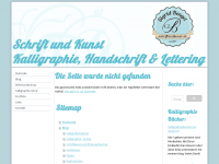 Screenshot des Blogs Schrift und Kunst