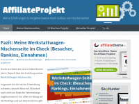 Screenshot des Blogs AffiliateProjekt