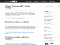 Screenshot des Blogs Schufa und Finanzen