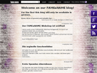 Screenshot des Blogs FAMEaNAME Blog