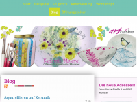 Screenshot des Blogs Keramik selber bemalen