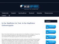Screenshot des Blogs www.inearkopfhoerer-tests.de