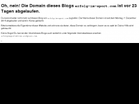 Screenshot des Blogs Erfolg im Sport