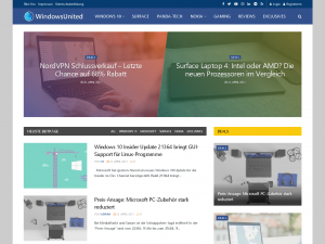 Screenshot des Blogs WindowsUnited.de